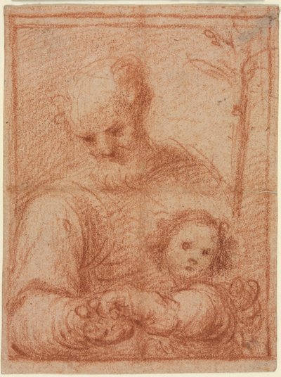 Joseph ve Çocuk recto, 16. yüzyıl. by Unbekannt