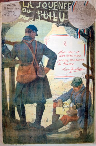 Tüylü Gün 25 ve 26 Aralık 1915, Fransız I. Dünya Savaşı afişi, 1915 by Unbekannt