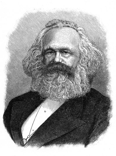 Karl Marx, 19. yüzyıl Alman politik, sosyal ve ekonomik teorisyeni by Unbekannt