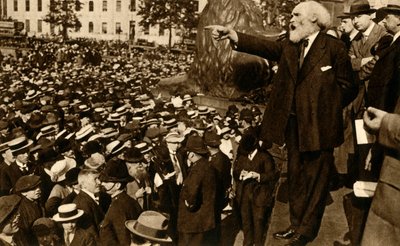 Keir Hardie, 2 Ağustos 1914, 1933, Londra, Trafalgar Meydanı