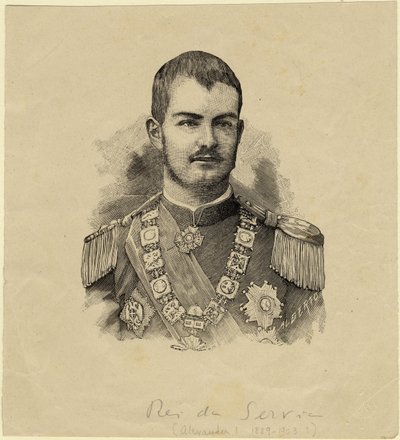 Sırbistan Kralı Aleksandar 1876-1903, c. 1889 by Unbekannt
