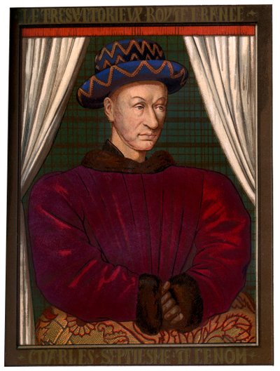 Fransa Kralı VII. Charles 1403-1461, c1445 1849 by Unbekannt