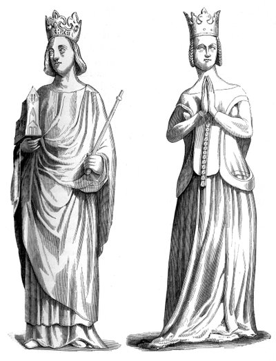 Fransa Kralı V. Charles 1337-1380 ve Joanna of Bourbon 1338-1378, 1849 by Unbekannt