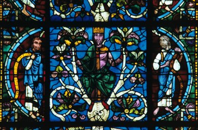 King David, vitray, Chartres Katedrali, Fransa, 1145-1155 by Unbekannt
