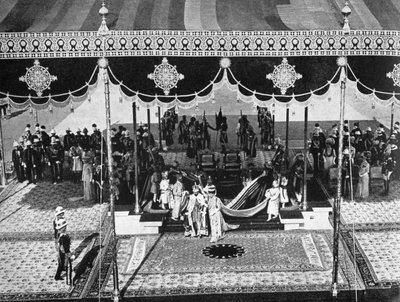 King George V 1865-1936 ve Queen Mary 1867-1953 Delhi Durbar