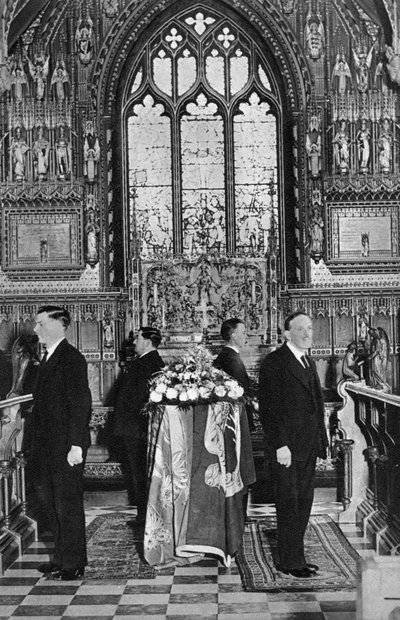 Kral George V eyalette, St Mary Magdalene Kilisesi, Sandringham, Norfolk, Ocak 1936 by Unbekannt