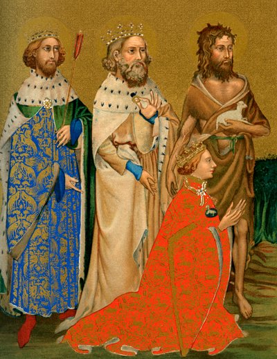 İngiltere Kralı II. Richard ve koruyucu azizleri, 14. yüzyıl 1893 by Unbekannt