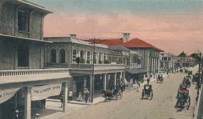 King Street, kuzeye bakıyor, Kingston, Jamaika, 20. yüzyılın başları. by Unbekannt