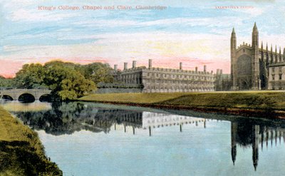 Kings College, Kings College Chapel ve Clare College, Cambridge, 20. yüzyılın başlarında by Unbekannt
