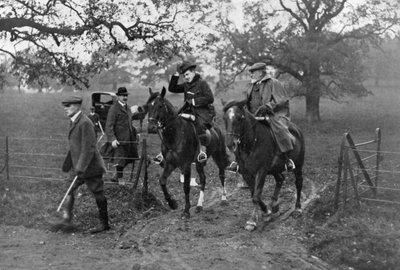 Birleşik Krallık Kralları Edward VII ve Portekizli Manuel II avcılık, 1909 by Unbekannt