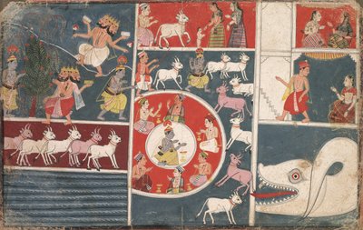 Krishna Flüt Çalıyor ve Bhagavata Purana