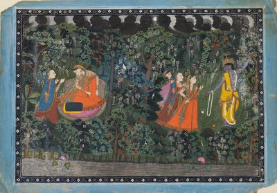 Krishna ve Radha, c1850 by Unbekannt