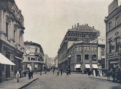 Kuznetsky Most Demirciler Köprüsü, Moskova, Rusya, 1912 by Unbekannt