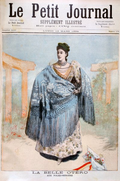 La Belle Otero, İspanyol doğumlu dansçı, oyuncu ve fahişe, 1894 by Unbekannt