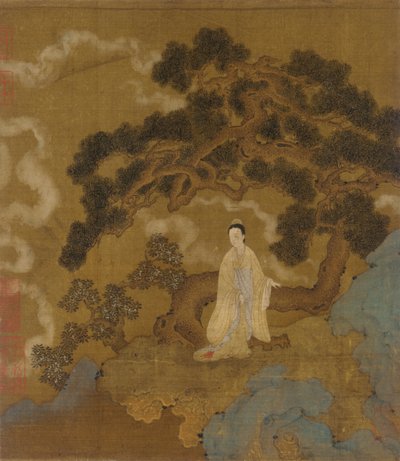 Boğumlu Çam Ağacının Altındaki Hanım, Ming hanedanı, 16. yüzyıl. by Unbekannt