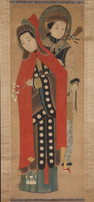 Hanımefendi ve Görevlisi, 19. yüzyıl. by Unbekannt