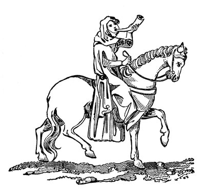 Av borusu çalan kadın, 14. yüzyıl, 1833 by Unbekannt
