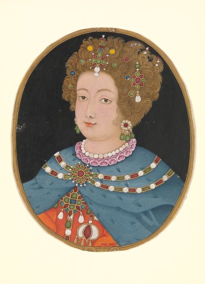Elizabeth kostümlü kadın, 17. yüzyılın sonlarında. by Unbekannt