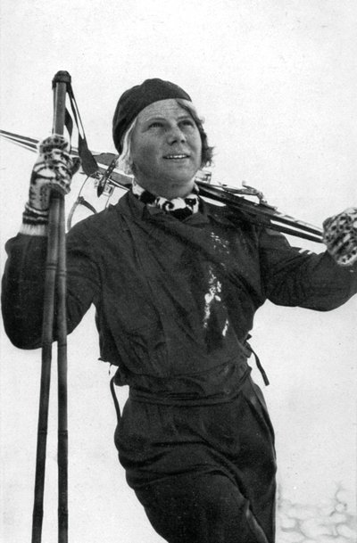Laila Schou-Nilsen, Norveçli kayakçı, Kış Olimpiyat Oyunları, Garmisch-Partenkirchen, Almanya, 1936 by Unbekannt