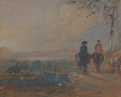 Göl ve Binme İki Figürlü Manzara, ca. 1820. by Unbekannt