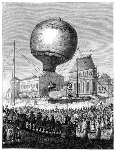 Sıcak hava balonunun fırlatılması, 18. yüzyılın sonları, 1885 by Unbekannt