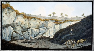 Vezüv Dağı'ndan lav tabakaları, Napoli Krallığı, c 1767 by Unbekannt