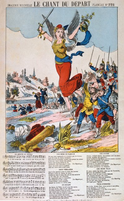 Le Chant du Depart, şarkı sayfası, Fransa-Prusya savaşı, 1870-1871. by Unbekannt
