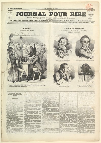 Le Journal Pour Rire, Journal diimages, Journal Comique, Critique, Satirique et..., 23 Ağustos 1850. by Unbekannt