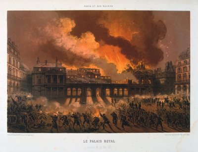 Kraliyet Sarayı, Paris Komünü, 24 Mayıs 1871 by Unbekannt