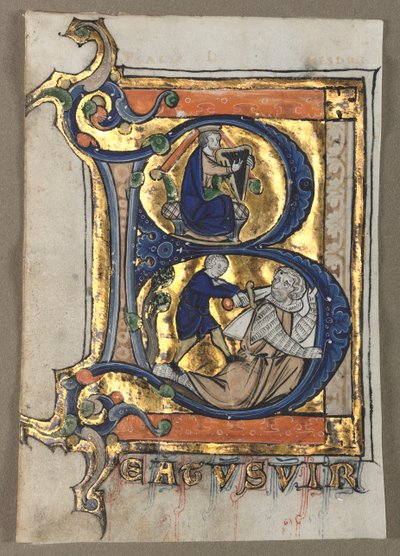 Bir Mezmurdan Kesilmiş Yaprak: Kral David ile İlk B, c. 1260. by Unbekannt