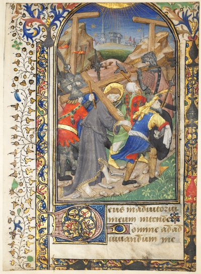 Tarleton Saatlerinden Kesilen Yaprak: Çarmıhı Taşıyan İsa, Bakire Ofisi, c. 14 by Unbekannt