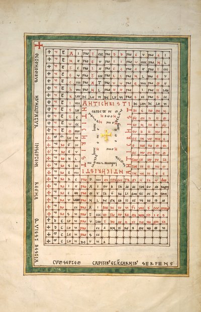Bir Beatus El Yazmasından Yaprak: Deccal Tablosu, yakl. 1180. by Unbekannt