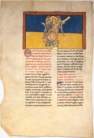 Bir Beatus El Yazmasından Yaprak: Yedinci Melek, Rab