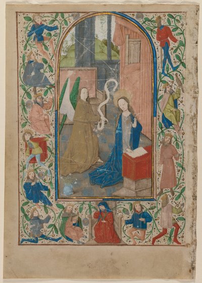 Saatler Kitabından Yaprak: Müjde recto, 1470