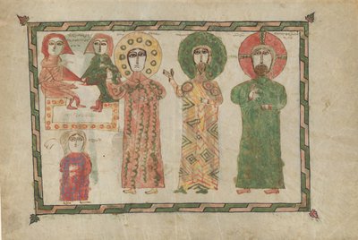 Dört Daimi Müjdecinin Bulunduğu Bir İncil Kitabından Yaprak, Ermeni, 1290-1330. by Unbekannt