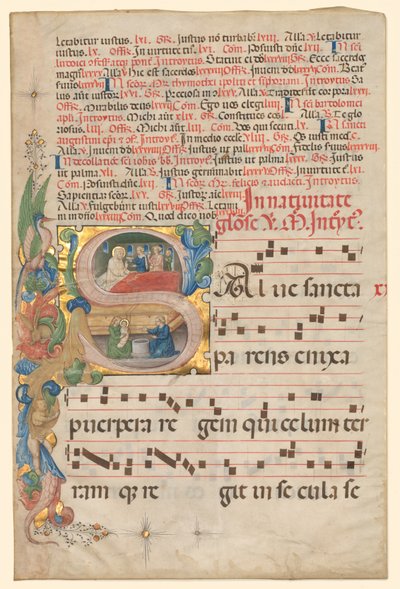 Bir Kademeli Yaprak: Tarihli İlk S[alve Sancta Parens]..., c. 1420-1450. by Unbekannt