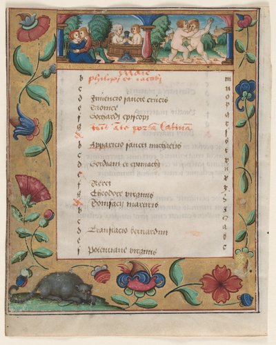 Bir Mezmur ve Dua Kitabından Yaprak: Emeklerin olduğu Takvim Sayfası verso, c. 1524. by Unbekannt
