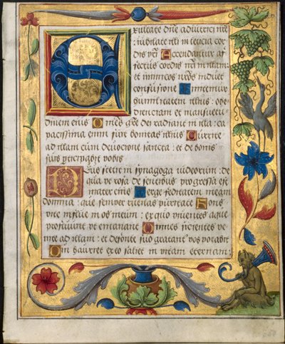 Bir Mezmur ve Dua Kitabından Yaprak: Süs Kenarlı İlk E...recto, c. 1524. by Unbekannt