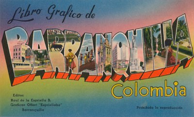 Barranquilla Kolombiya Grafik Kitabı, c1940