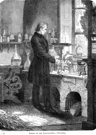 Laboratuvar Kimyasında Liebig, 19. yüzyılın ortaları c1885 by Unbekannt