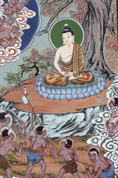 Buddha Temptation ve aydınlanmanın Hayatı, Seul, Coree du Sud by Unbekannt