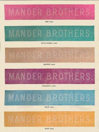 Linotype Uygulaması - Mander Brothers reklamı, 1910 by Unbekannt