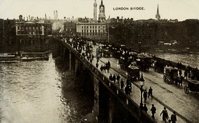 Londra Köprüsü, 19. yüzyılın sonları ve 20. yüzyılın başlarında. by Unbekannt