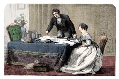 Lord Melbourne 1779-1848, genç bir Kraliçe Victoria'ya talimat veriyor 1819-1901, 1837 c1895 by Unbekannt