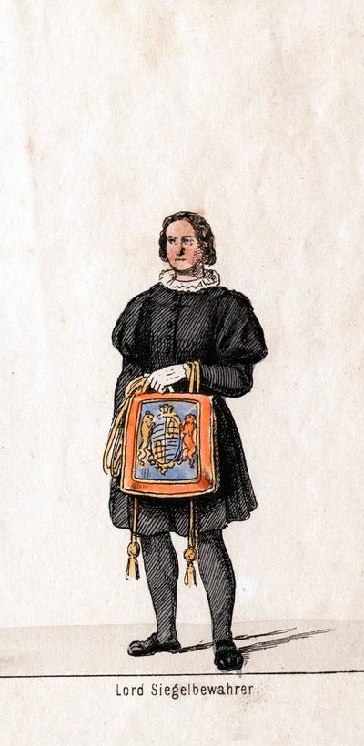 Lord Seal keeper, Shakespeare oyunu için kostüm tasarımı, Henry VIII, 19. yüzyıl by Unbekannt