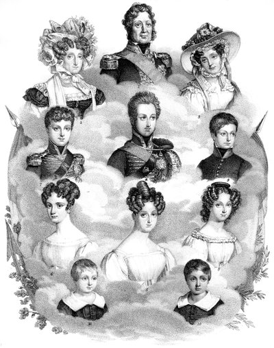 Louis-Phillipe, Fransa Kralı ve ailesi, 19. yüzyıl by Unbekannt