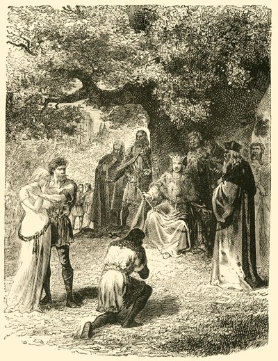 Louis IX, Vincennes Ormanında Adalet Dağıtıyor, 13. yüzyıl, 1890. by Unbekannt