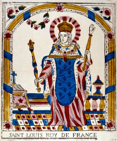 Louis IX, Fransa Kralı, taç giyme cübbesi içinde, 1226 19. yüzyıl by Unbekannt