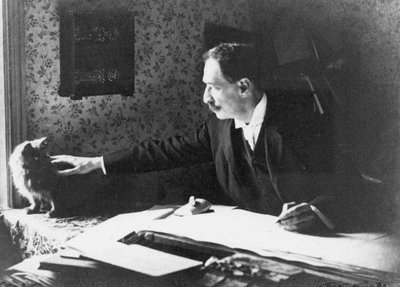 Louis Wain çizim tahtasında, 1890