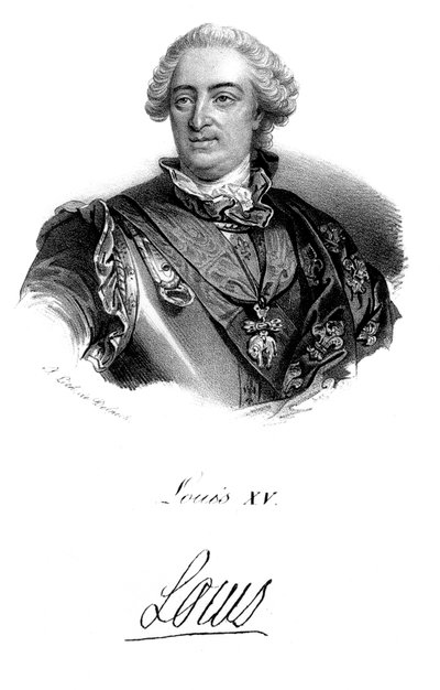 Louis XV 1710-1774, Fransa Kralı 1715, c1820 by Unbekannt